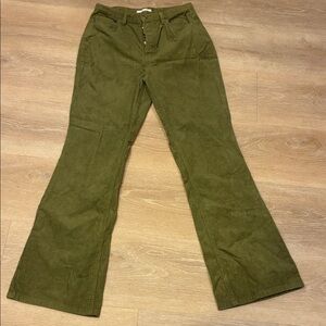 PacSun Olive Green Corduroy Boot Cut Pants